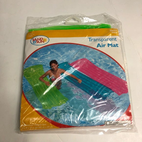 Pool Inflatable Air Mat Swim GREEN MAT Raft Water - Picture 2 of 13